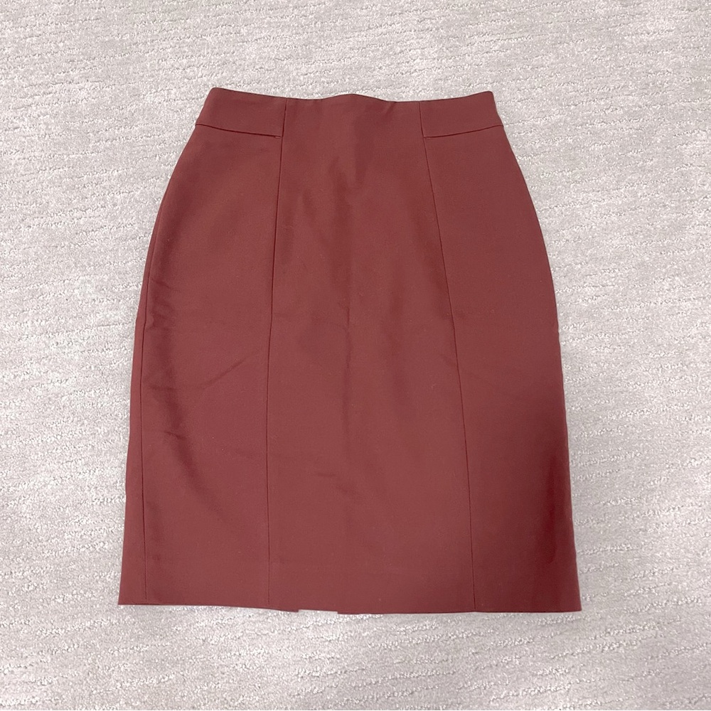 H&M Burgundy Office Skirt Size 2